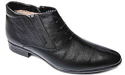 Чоловічі зимові черевики "Strado". Натуральна вовна. Чорні