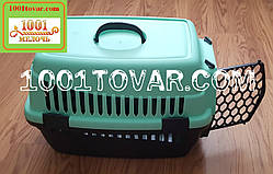 Контейнер-перноска для тварин, салатний