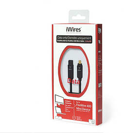 Кабель-перехідник TechLink iWires FireWire 800 Plug — FireWire 400 Mini Plug 2 м