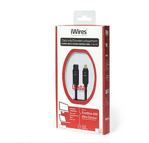 Кабель-перехідник TechLink iWires FireWire 800 Plug — FireWire 400 Mini Plug 2 м, фото 2