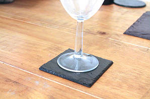 Підставка під келих або чашку 9,3 х9, 3 см. сланцева