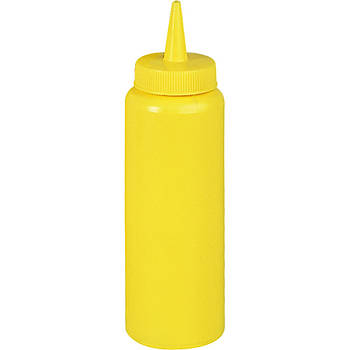 Диспенсер 350 мл для соусів і сиропів жовтого кольору, пластик