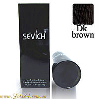 Пудра-загусник волосся Sevich 10 кольорів для об'єму камуфляж лисини як Toppik Fully Caboki Dark Brown (темно-русявий)