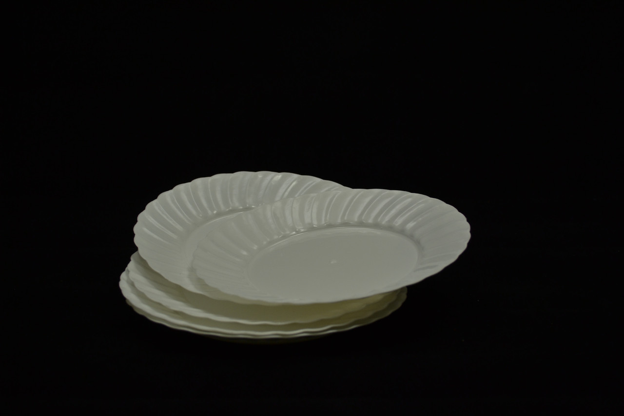 Пластмассовая круглая закусочная (салатная) тарелка Ø17.5 см (белый цвет) - фото 2 - id-p37208448
