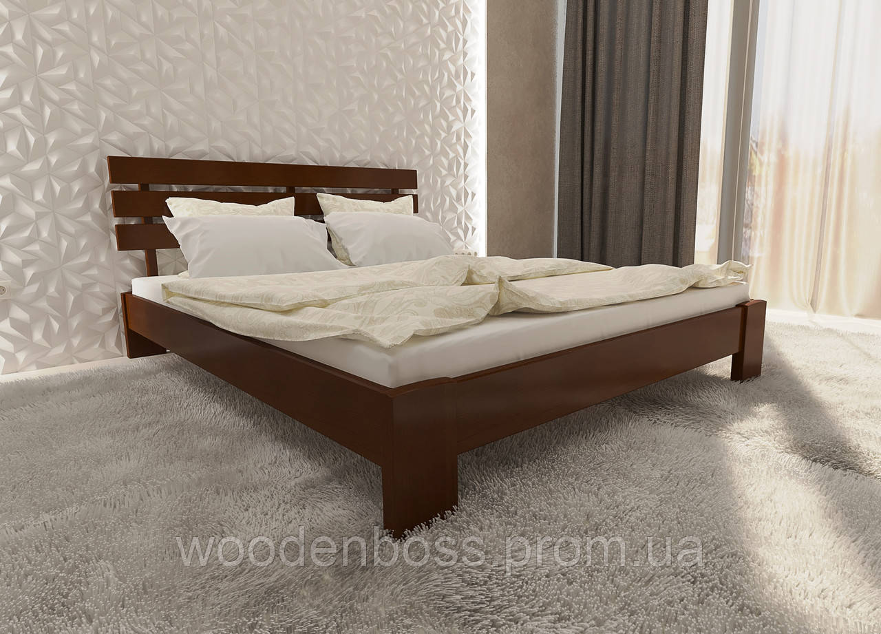 Ліжко двоспальне від "Wooden Boss" Сакура Люкс (спальне місце 180х190/200)