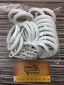 Кільце + гачок Білий (пластик) 20шт.