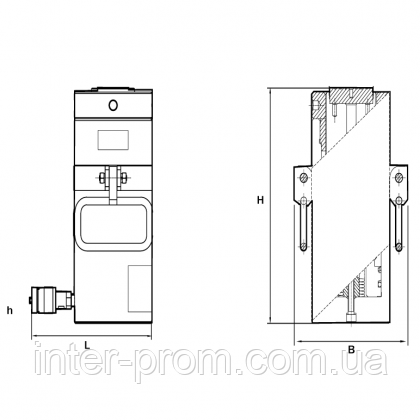 Домкрат гідравлічний вантажний алюмінієвий із фіксувальною гайкою, фото 2