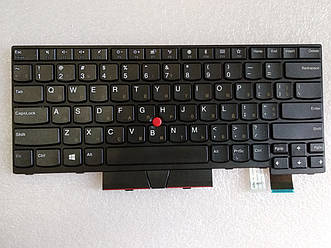 Клавіатура для ноутбуків Lenovo ThinkPad T470 Series чорна з чорною рамкою з трекпоінтом