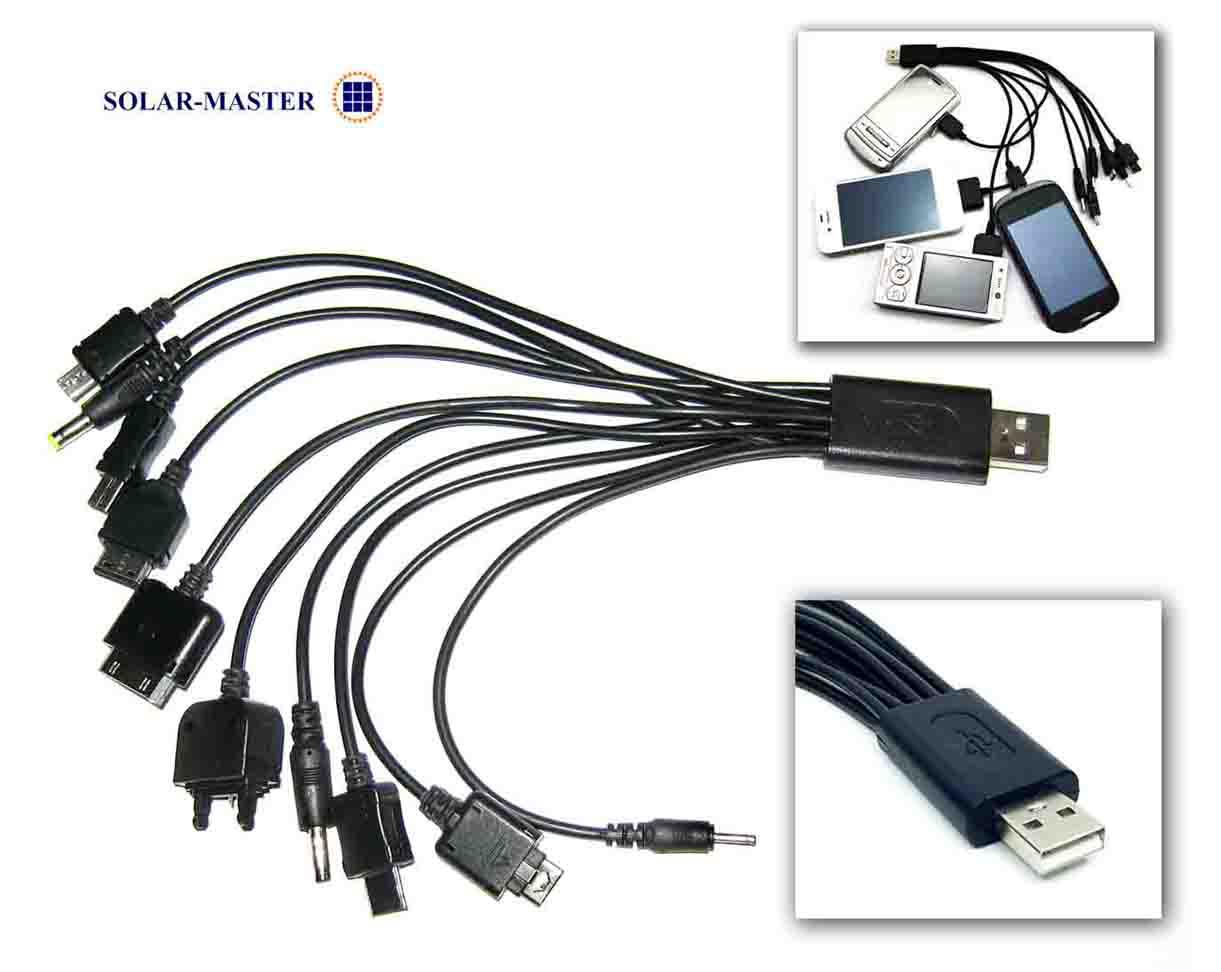 USB Шнури 10 в 1 для заряджання мобільних телефонів