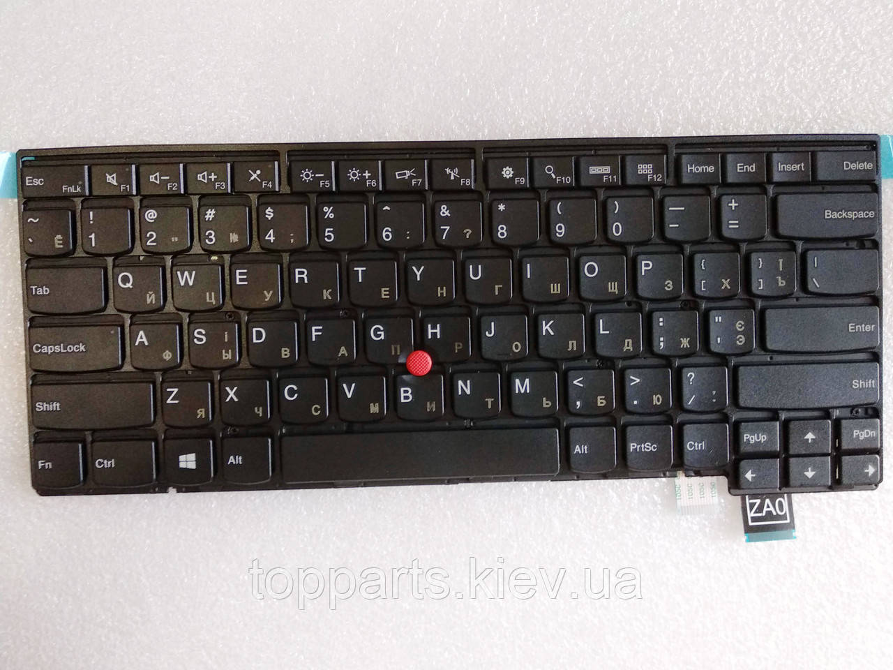 Клавіатура для ноутбуків Lenovo ThinkPad T440/T450/T460 чорна з чорною рамкою з трекпоінтом