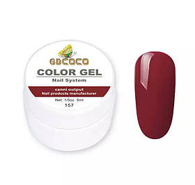 Гель-фарба GDСосо Color Gel 157 Червоно-бордовий 5 ml