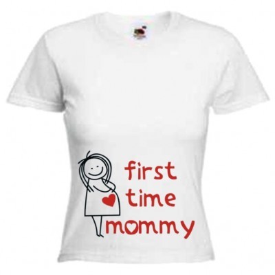 Футболки для вагітних "First time mommy"