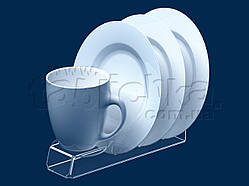 Підставка під 3 тарілки та чашку, акрил 3 мм