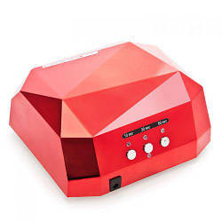 УФ лампа для манікюру і педикюру 36Вт CCFL + LED UV таймер D-058 червона