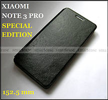 Протиударний чохол книжка Mofi для Xiaomi Redmi Note 3 Pro SE Special edition, чохол чорний оригінальний