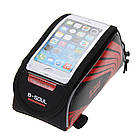 Велосипедна сумка на раму для смартфона 7 дюймів B-Soul Red, фото 2