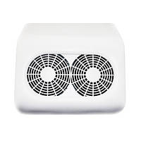 Витяжка для пилу настільна подвійна, біла