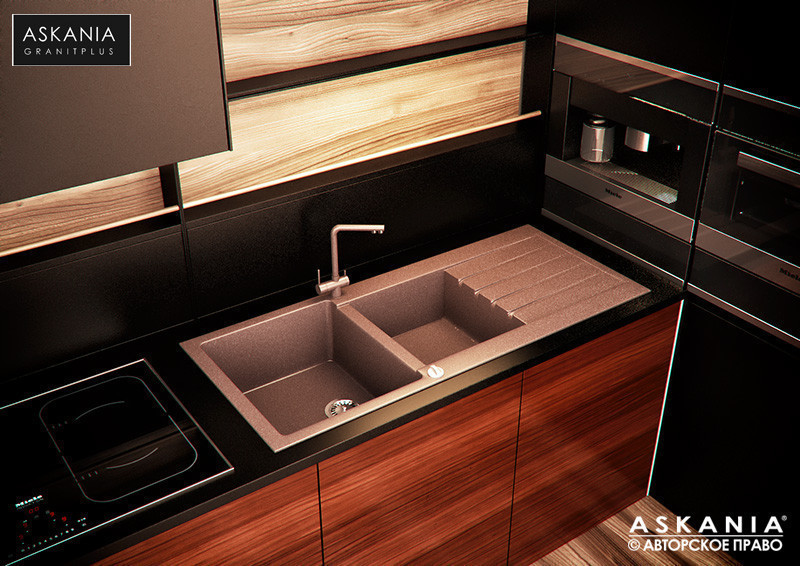 ГРАНИТНА Мойка ASKANIA «SHOCK» RV 06 brown