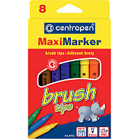 Фломастеры Centropen 8773 Brush, набор 8 шт