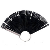 Нігті на паличці 50 шт на кільці чорні (палітра)EStyle