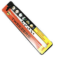 Пінцет для нарощування вій TWEEZERS прямий (дірочка)EStyle