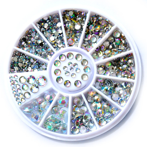 Стрази у карусельці Mileo різного розміру хамелеон