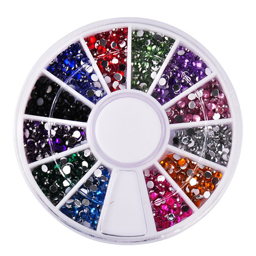 Стрази для нігтів Lpnails в каруселі середнього розміру кольоровіEStyle