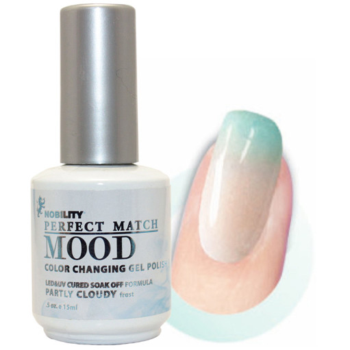 Термо гель-лак Lechat з перламутрового на блакитний