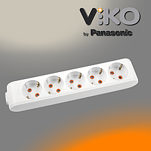 Колодка на 5 гнізд з заземленням Multi-let VIKO
