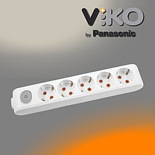Колодка на 5 гнізд з заземленням та вимикачем Multi-let VIKO