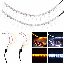 Гнучкі Crystal LED Strip DRL з "бігаючим" поворотом 65 см КОМПЛЕКТ, фото 3