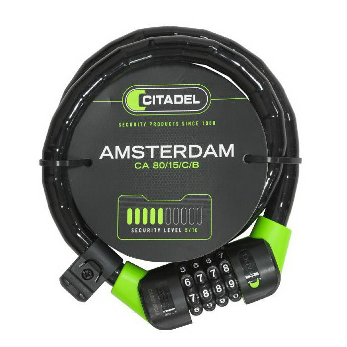 Кодовий тросовий замок CITADEL CA 80/15/C/B Amsterdam