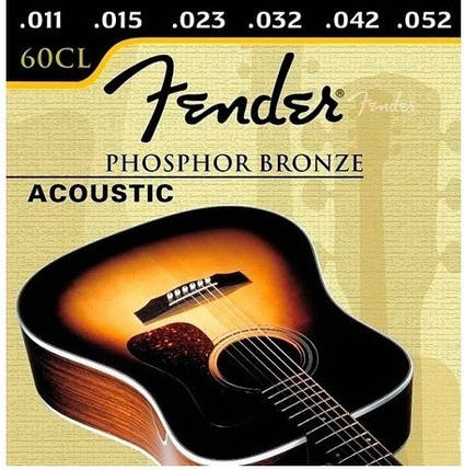 Струни для акустичної гітари Fender 60CL 11-52, фото 2