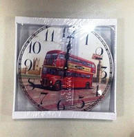 Часы, ретро, Лондонский автобус, 29 см, Днепр