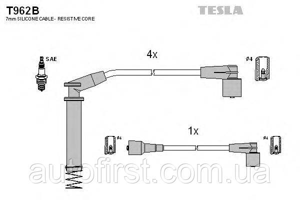 Комплект проводів запалювання Tesla T962B для автомобілів Opel