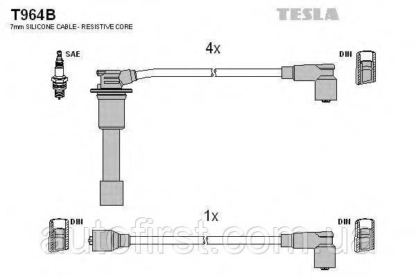 Дроти запалювання Tesla T964B для Mazda