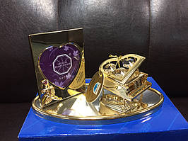 Фоторамка Сваровскі Рояль із позолотою 24 карати AR-1013