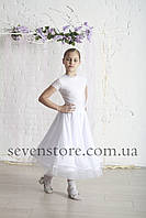 Рейтинговое платье Бейсик для бальных танцев Sevenstore 9115 Белое