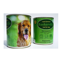 Консервований корм для собак. Baskerville. Баранина з картоплею і гарбузом 800гр.