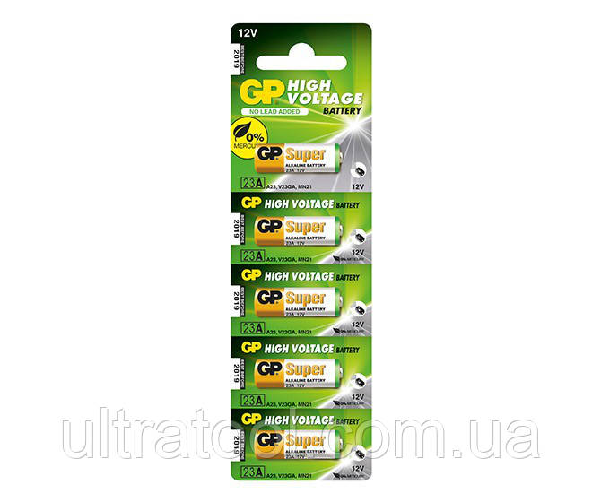 Батарейка Gp Alkaline 23A 12 V 23AE-2C5, A23, MN21