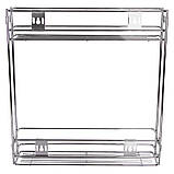 Карго 150 мм, з бічним кріпленням, 2 полиці, хром, фото 3