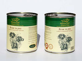 Консервований корм для собак. Hubertus Gold. Ягня і рис