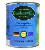 Консервированный корм для собак. Baskerville. Ягненок и петух