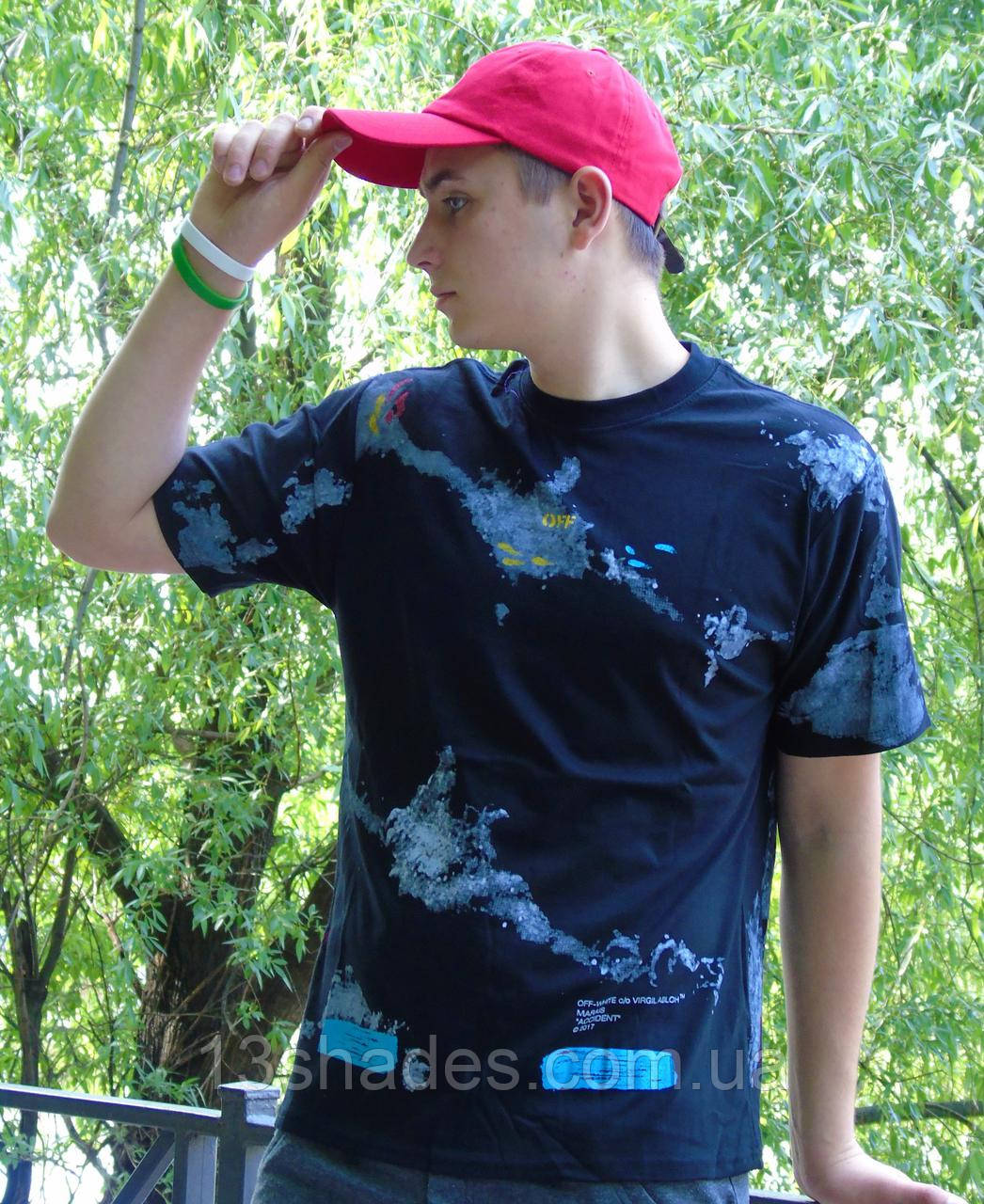 Футболка Off White Paint Splash Black
