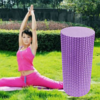 Роллер массажный для йоги, пилатеса, фитнеса (фиолетовый)