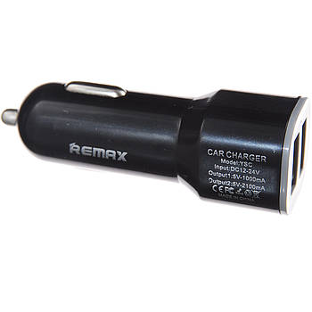 Автомобільний адаптер живлення Remax 1.0A+2.1A