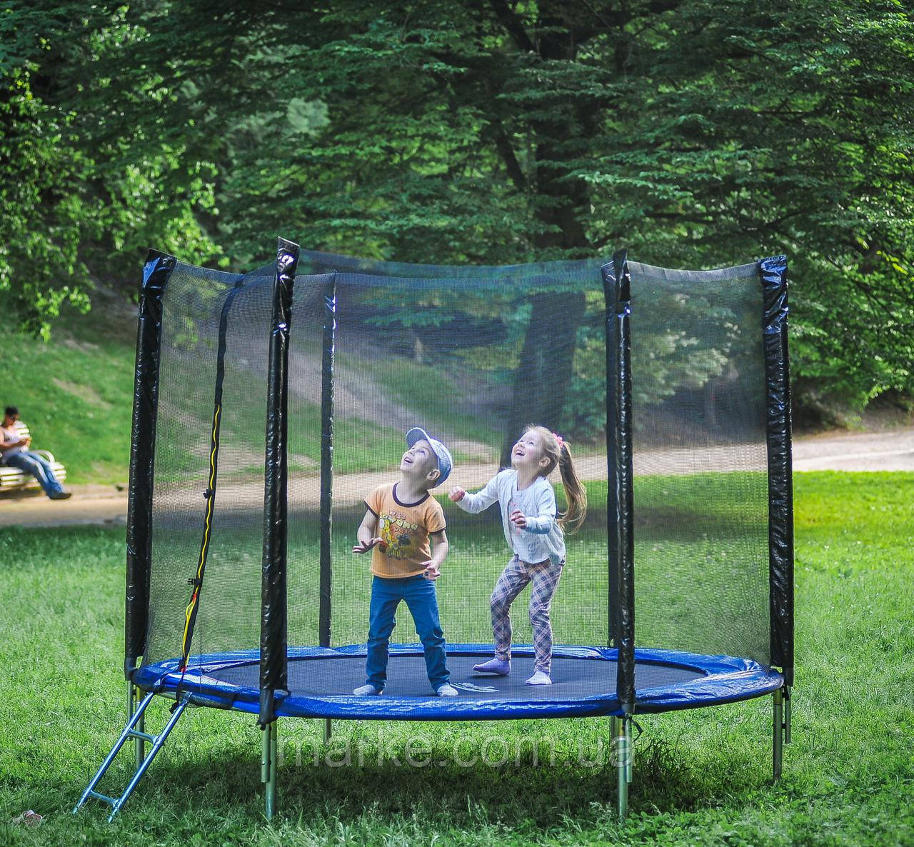 Батут SkyJump 252см (8ft) діаметр зовнішньої сіткою спортивний для дітей і дорослих
