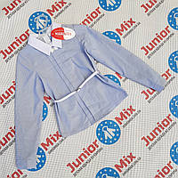Школьная детская блузка для девочек в мелкую полоску оптом MARIATEX