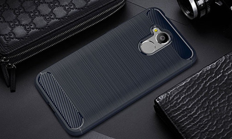Чохол Carbon для Honor 6A Бампер Темно-синій