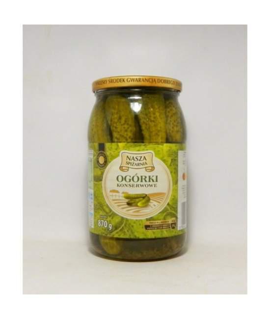 Огірки консервовані Nasza spizarnia 870/450гр